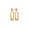INSTANT boucles d’oreilles ensemble 2 en 1, plaqué or