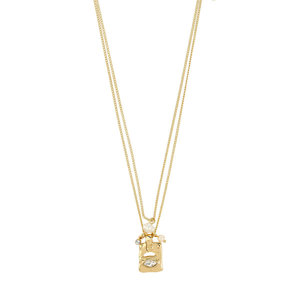 Collier Fire Plaqué or Cristal