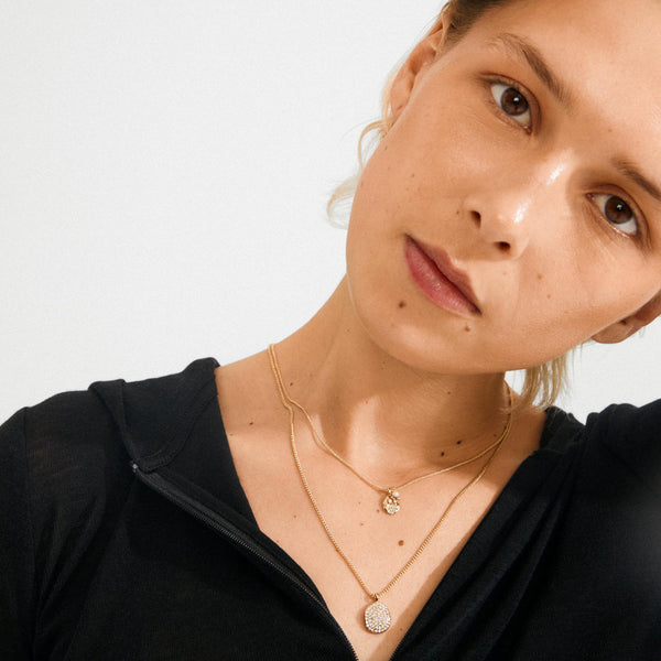 SHIFT 2 in 1 necklace set, gold plated