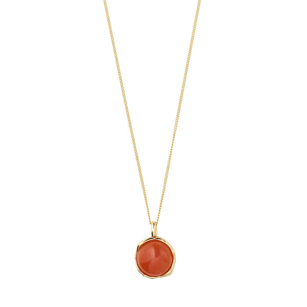 SENSE gold-plated/agate necklace