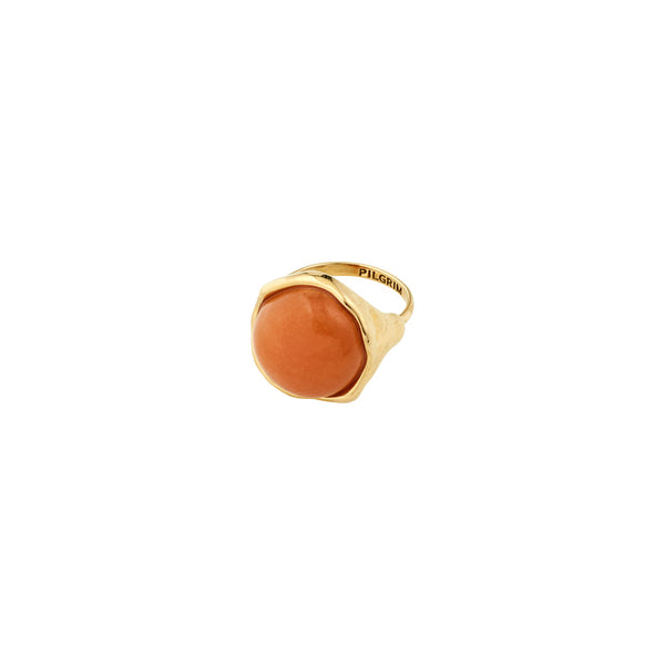 SENSE gold-plated/agate ring