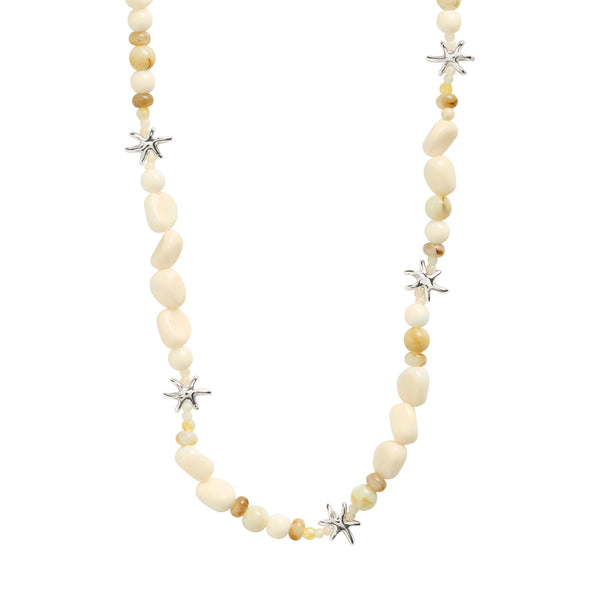 Collier PRISM blanc/plaqué argent