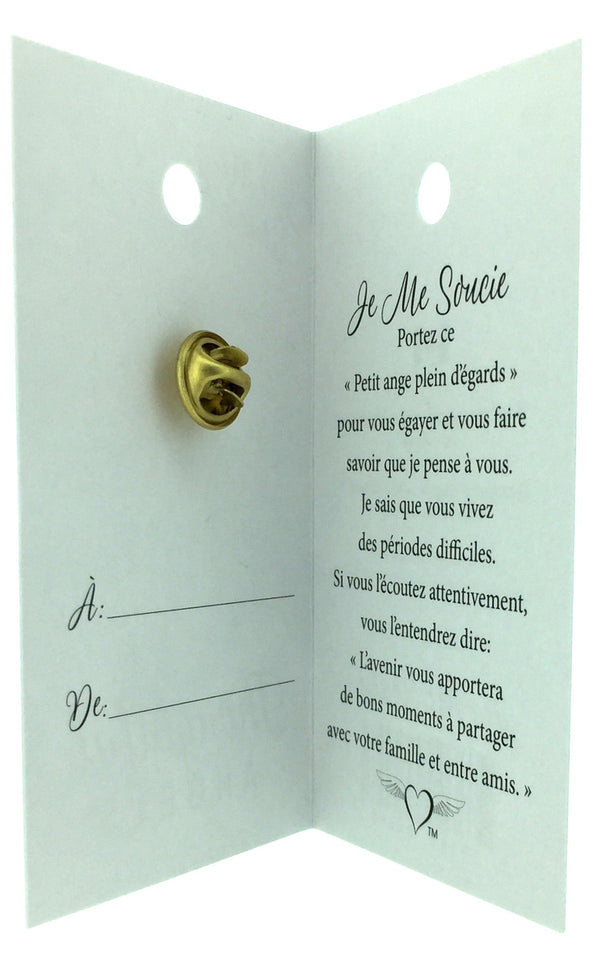 Épinglette Ange : Je Me Soucie