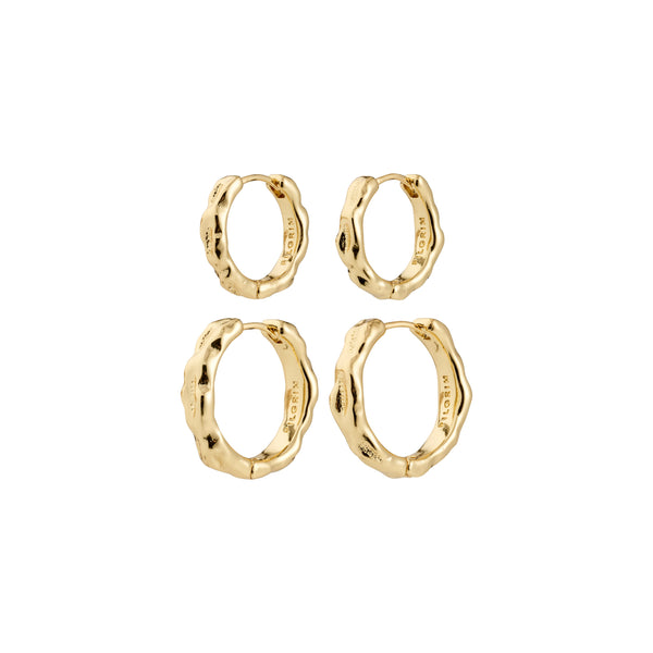 DARBY earrings, 2 in 1 set, gold plated