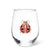 Verre à vin sans pied avec coccinelle bijou