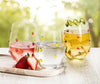 Verre à vin sans pied avec fraises