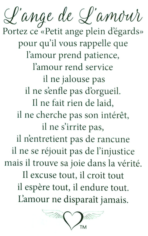 Épinglette Ange : De L'Amour