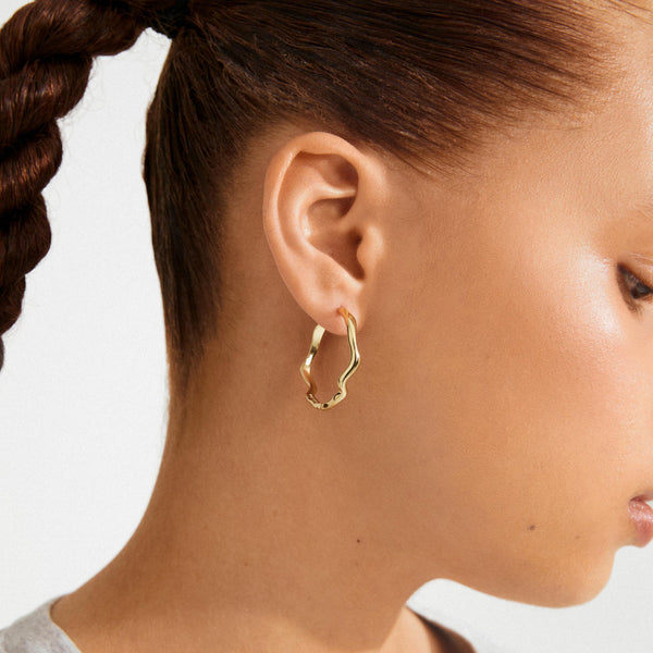 LARKIN boucles d’oreilles plaqué or