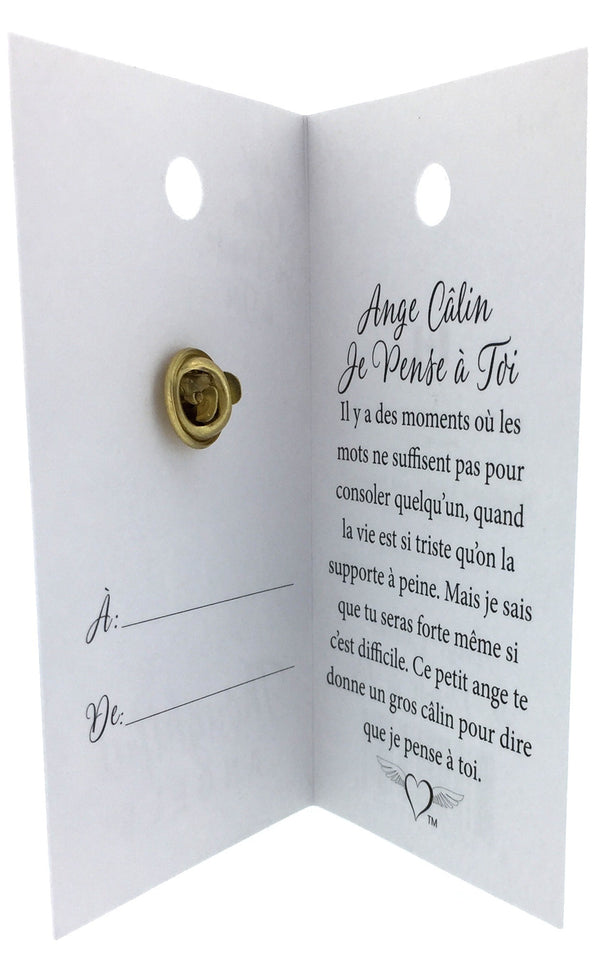 Épinglette Ange : Calin Je Pense A Toi
