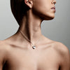 SOPHIA recycled heart pendant necklace silver -plated