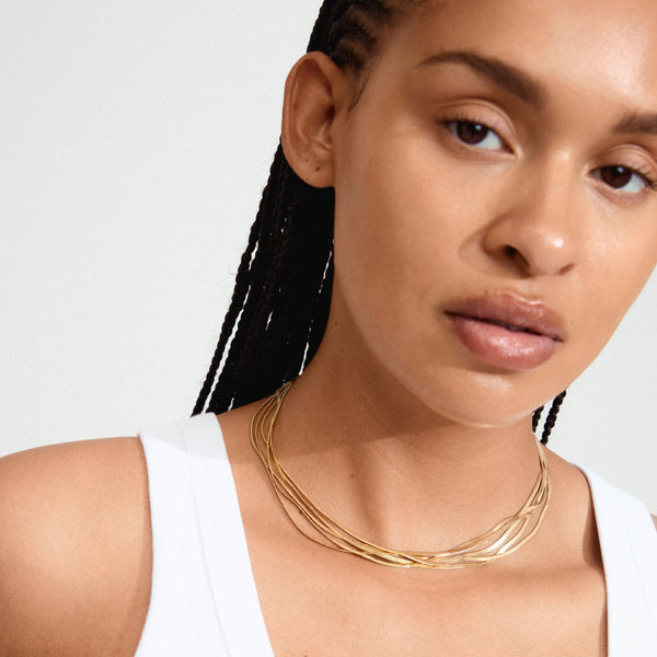KIRA recycled necklace gold-plated