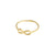 LULU recycled eternity stack ring gold- plated