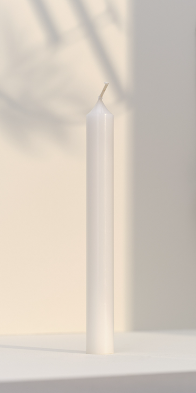 Bougie droite Blanc Intemporel