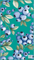 Serviette de plage turquoise avec des bleuets