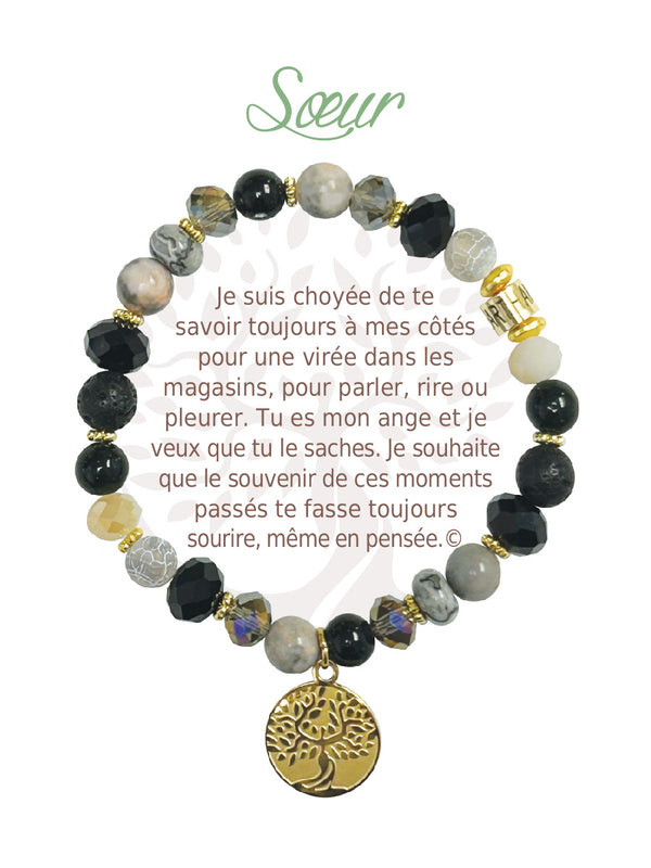 Bracelet Earth Angel Or Foncée : Soeur