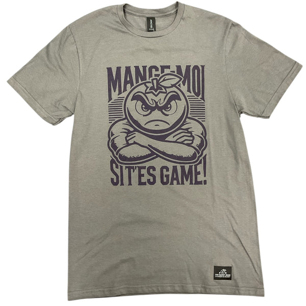 Tee-shirt Gris Charbon avec dessin à l'avant
