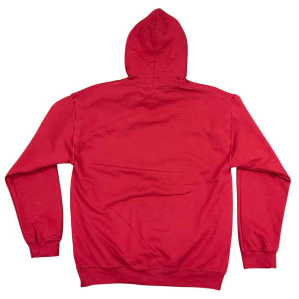 Ouaté à capuche Rouge Cardinal vue de dos