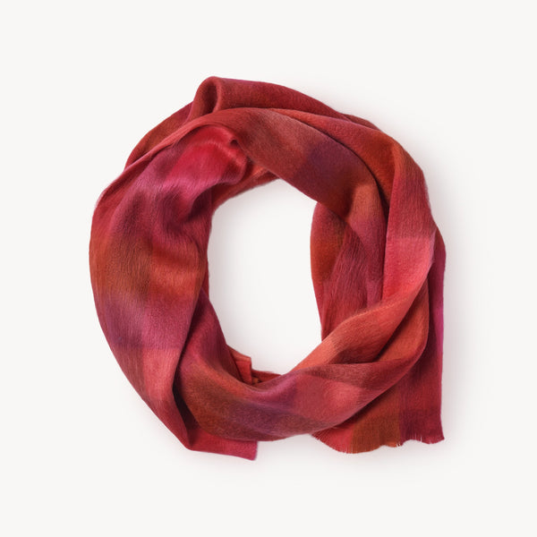Écharpe Sans Couture – Carreaux Claret