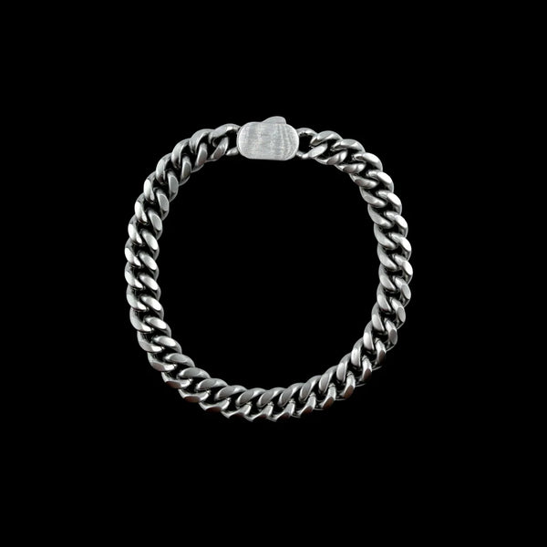 Bracelet Alpha Argent Mat – 8 mm | 8"