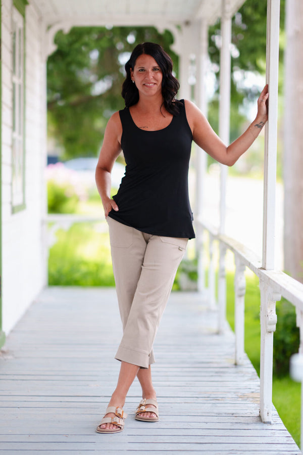 Pantalon ¾ vino
