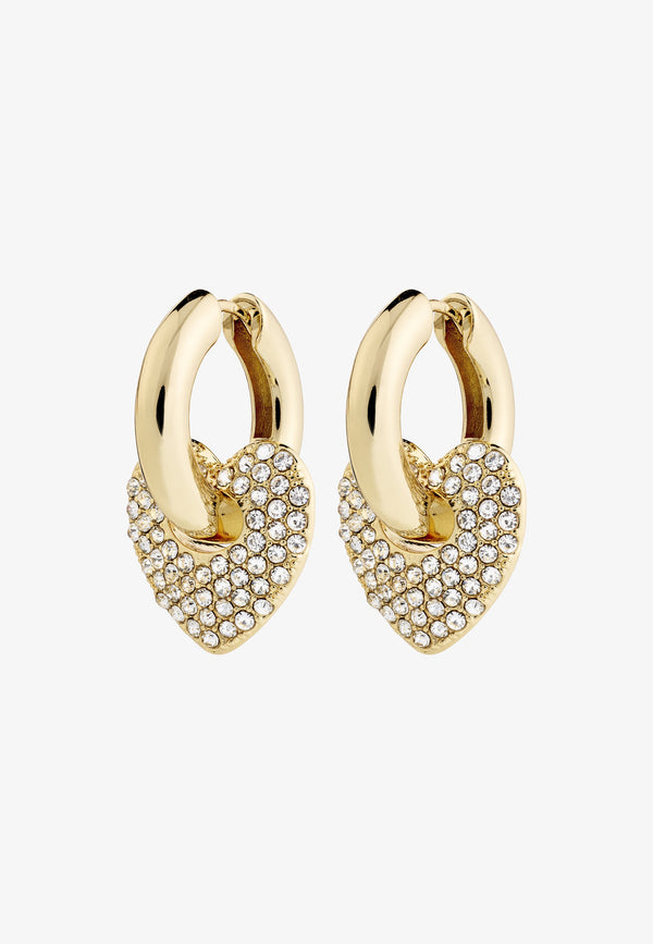 DUNE crystal earrings gold- plated