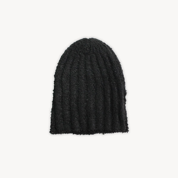 Cozy - Ribbed Beanie - Black