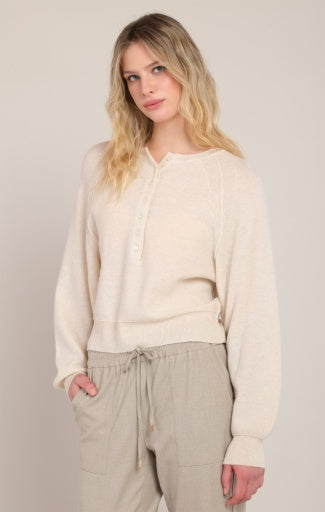 HENLEY SWEATER
