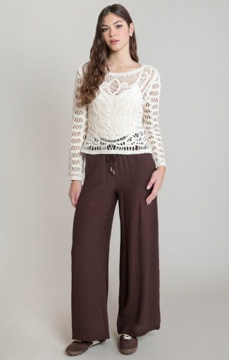 BUTTON UP CROCHET TOP