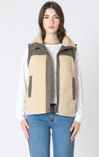 Gilet en tissu mixte