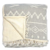 Fleece-Lined Throw - Atlas - Light Grey