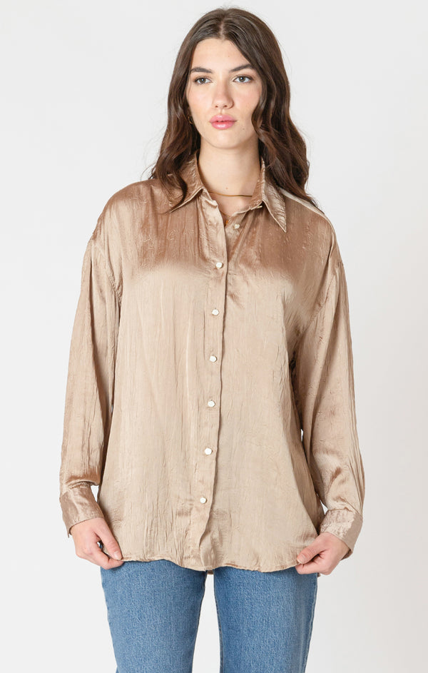 Chemise satin froissée