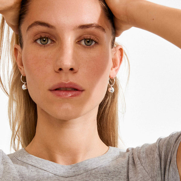 Boucles d’oreilles : Air : Plaqué argent
