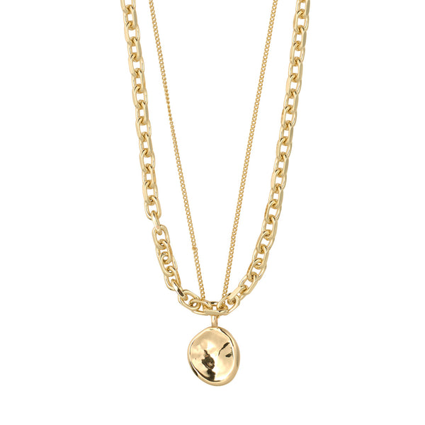 SPARKLE collier ensemble 2 en 1, plaqué or