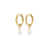 SHIFT pearl gold plated earrings