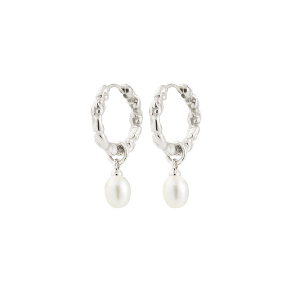 SHIFT pearl silver plated earrings