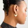 SENSE gold-plated hoop earrings
