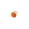 SENSE gold-plated/agate ring
