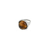 SENSE silver-plated/agate ring