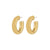 PHASE large gold-plated hoop earrings