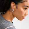 PHASE large silver-plated hoop earrings