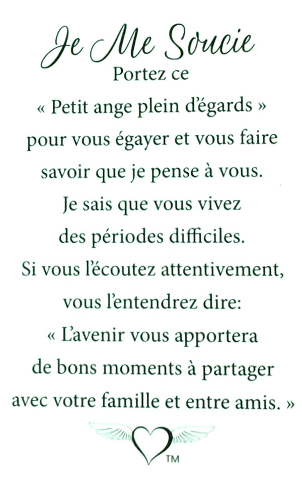 Épinglette Ange : Je Me Soucie