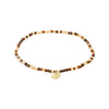 INDIE bracelet brown, gold-plated