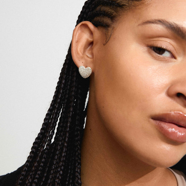 DUNE heart earrings gold- plated