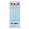 3 pailles jumbo avec embouts fraise