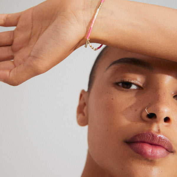 ALISON pink, gold-plated bracelet