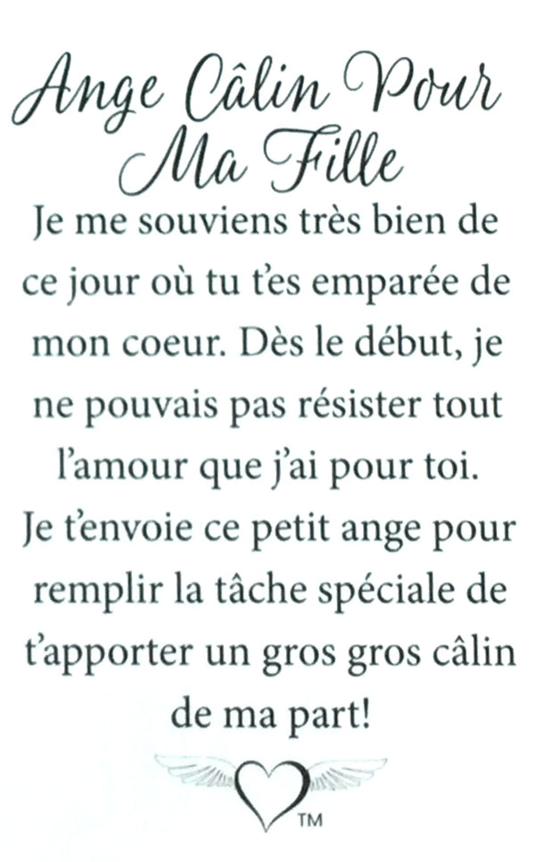 Épinglette Ange: Câlin Pour ma Fille