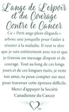 Épinglette Ange : Espoir/courage/cancer