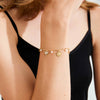 Bracelet : Mylan : Plaqué or : Blanc