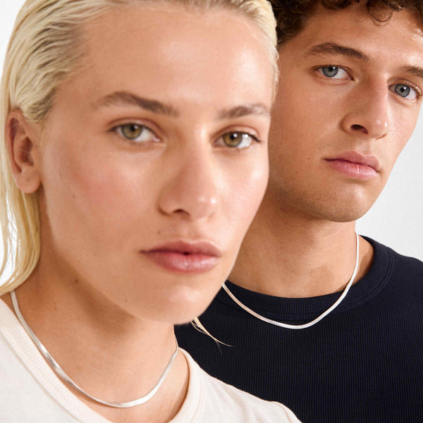 JOANNA flat snake chain necklace