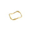 LULU recycled organic shaped stack ring gold- plated